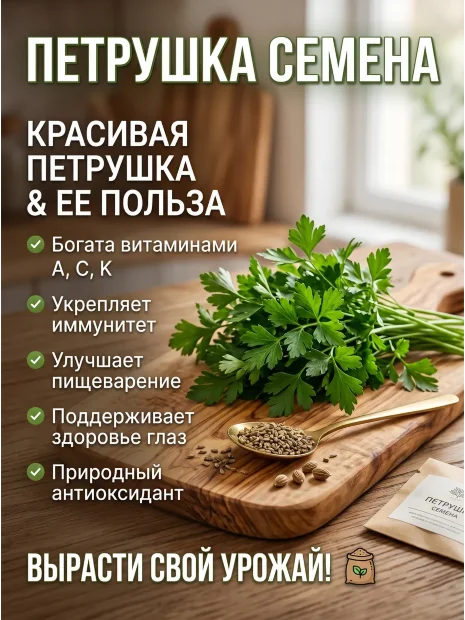 Петрушка Обыкновенная листовая семена 