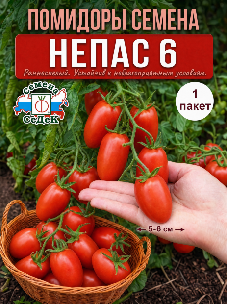 Томат Непас 6  F1 (непасынкующийся красный с носиком) семена 